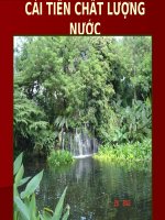 CẢI TIẾN CHẤT LƯỢNG nước (y học môi TRƯỜNG) (chữ biến dạng do slide dùng font VNI times, tải về xem bình thường) 