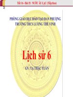 bài giảng môn lịch sử 6