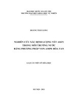 Nghiên cứu xác định hàm lượng một số chất hữu cơ trong dược phẩm và nước tiểu bằng phương pháp von ampe
