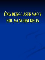 ỨNG DỤNG LASER vào y học và NGOẠI KHOA (y học môi TRƯỜNG) (chữ biến dạng do slide dùng font VNI times, tải về xem bình thường) 