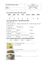 ĐỀ ÔN TẬP MÔN TIẾNG ANH DÀNH CHO HỌC SINH KHỐI LỚP 4, 5