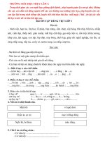 Phiếu bài tập cho học sinh thực hiện tại nhà phòng dịch lần 1