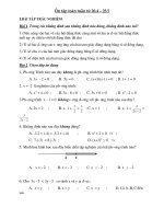 đề ôn tập toán  anh văn tuần từ 204 đến 254