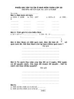 tải đề cương ôn tập môn Toán + Tiếng việt lơp 3D