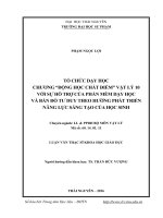 Luận văn thạc sĩ tổ chức dạy học chương động học chất điểm (vật lý 10) với sự hỗ trợ của phần mềm dạy học và bản đồ 