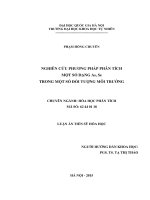 Nghiên cứu phương pháp loại bỏ kim loại nặng khỏi nước thải nhờ quần thể vi sinh vật tự nhiên khi sử dụng các loại cơ chất khác nhau