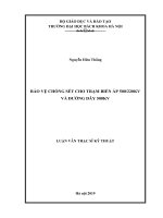 Bảo vệ chống sét cho trạm biến áp 500220KV và đường dây 500KV 