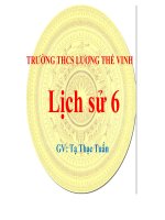 Bài giảng môn Lịch sử 6