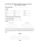 tải đề cương ôn tập môn Toán + Tiếng việt lớp 2B