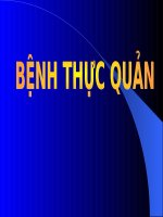 BỆNH THỰC QUẢN (GIẢI PHẪU BỆNH) (chữ biến dạng do slide dùng font VNI times, tải về xem bình thường) 