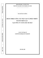 Hoàn thiện công tác đào tạo và phát triển nguồn nhân lực tại công ty xăng dầu hà bắc 