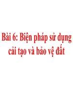 Biện pháp sử dụng cải tạo và bảo vệ đất