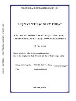 Các giải pháp đảm bảo chất lượng đào tạo tại trường cao đẳng kỹ thuật công nghệ nam định 