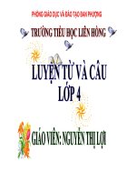Bài giảng điện tử Tháng 10 Khối 4