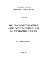 Phép biến đổi tích phân dạng fourier và ứng dụng giải một số phương trình vi phân và tích phân