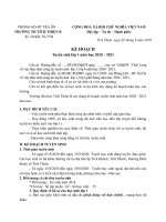 Kế hoạch tuyển sinh lớp 1 năm học 2020-2021