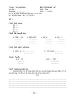 ĐỀ CƯƠNG ÔN TẬP CÁC MÔN KHỐI 3 (LẦN 7)