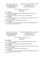 Đề kiểm tra học kì I môn Sử 7