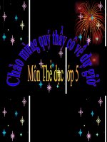 Thể dục 5 - Tuần 8 - Bài 16. Động tác Vươn thở và Tay. Trò chơi 'Dẫn bóng'