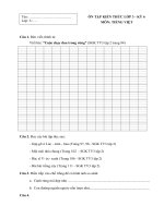 Đề ôn tập kiến thức dành cho học sinh Khối 3 Kì 6