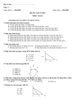 BÀI ÔN TẬP MÔN TOÁN VÀ TIẾNG VIỆT LỚP 5 LẦN 2