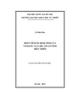 Phân tích ổn định tĩnh của tấm và vỏ cơ tính biến thiên có gân gia cường chịu tải cơ và nhiệt