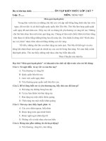 Đề ôn tập kiến thức dành cho học sinh Khối 2 Kì 7