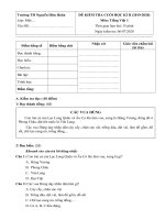 Tổng hợp đề kiểm tra Khối 1