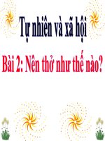 Tự nhiên và xã hội 3 - Tuần 1 - Bài 2: Nên thở như thế nào
