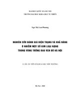 Nghiên cứu đánh giá cảnh quan phục vụ định hướng sử dụng hợp lý lãnh thổ lưu vực sông Lại Giang