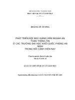 luận án tiến sĩ phát triển đội ngũ giảng viên ngành an toàn thông tin ở các trường đại học khối quốc phòng an ninh trong bối cảnh hiện nay 