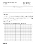 BÀI ÔN TẬP MÔN TOÁN VÀ TIẾNG VIỆT LỚP 1 LẦN 2