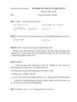 Đề kiểm tra học kì 2 môn toán khối 8 năm học 2018-2019