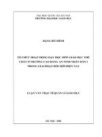luận văn thạc sĩ tổ chức hoạt động dạy học môn giáo dục thể chất ở trường cao đẳng an ninh nhân dân i trong giai đoạn đổi mới hiện nay​ 