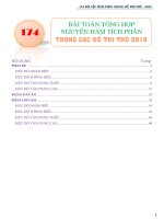 174 bài toán nguyên hàm tích phân trong các đề thi thử THPTQG -2019