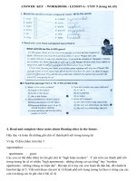 TATC - KHỐI 5 - ĐÁP ÁN - FAMILY AND FRIENDS 5 - UNIT 9 - LESSON 6 - TUẦN 25