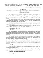 KẾ HOẠCH TỔ CHỨC HỘI THI GIÁO VIÊN CHỦ NHIỆM GIỎI CẤP TRƯỜNG NĂM HỌC 2019-2020