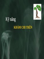 KỸ NĂNG KHÁM CHI TRÊN (kỹ NĂNG y KHOA) 