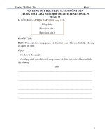 Môn toán lớp 5 tuần 22 bài: Luyện tập