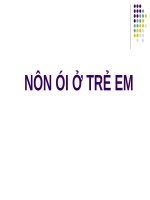 NÔN ói ở TRẺ EM (NHI KHOA) 