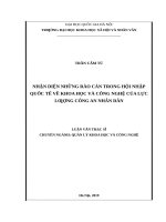 luận văn thạc sĩ nhận diện những rào cản trong hội nhập quốc tế về khoa học và công nghệ của lực lượng công an nhân dân​ 