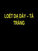 LOÉT dạ dày, tá TRÀNG (nội BỆNH lý) 