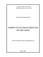 luận văn thạc sĩ nghiên cứu kỹ thuật phân loại dữ liệu lidar​ 