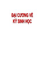 ĐẠI CƯƠNG về ký SINH TRÙNG (ký SINH TRÙNG) (chữ biến dạng do slide dùng font VNI times, tải về xem bình thường) 