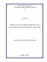 Nghiên cứu đề xuất phương pháp phân tích đa dư lượng hoạt chất BVTV trong chè 