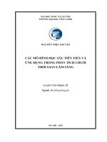 luận văn thạc sĩ các mô hình học sâu tiên tiến và ứng dụng trong phân tích chuỗi thời gian lâm sàng​ 