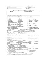 Download Đề kiểm tra HKII tiếng anh 11 cơ bản