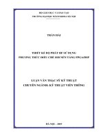 Thiết kế bộ phát HF sử dụng phương thức điều chế SSB nền tảng FPGADSP 