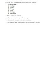 TATC - ĐÁP ÁN - KHỐI 5 - FAMILY AND FRIENDS 2 - UNIT 11 - LESSON 4,5,6 - TUẦN 29