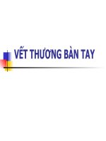 VẾT THƯƠNG bàn TAY (lâm SÀNG CHẤN THƯƠNG CHỈNH HÌNH) (chữ biến dạng do slide dùng font VNI times, tải về xem bình thường) 